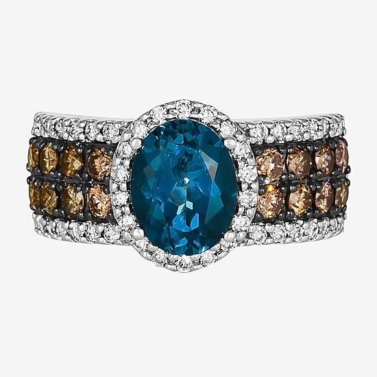 Le Vian® Ring featuring 1 1/3 CT. Peach Morganite™ 3/4 CT. Chocolate Diamonds® 1 3/8 CT. Nude Diamonds™ set in 14K Strawberry Gold®