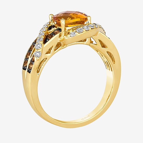 Le Vian® Ring featuring 1 CT. Cinnamon Citrine® 1/3 CT. Nude Diamonds™ 1/3 CT. Chocolate Diamonds® set in 14K Honey Gold™