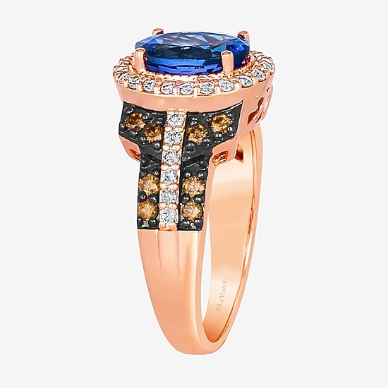 Le Vian® Ring featuring 7/8 CT. Neopolitan Opal™ 1/3 CT. Chocolate Diamonds® 1 3/8 CT. Nude Diamonds™ set in 14K Strawberry Gold®