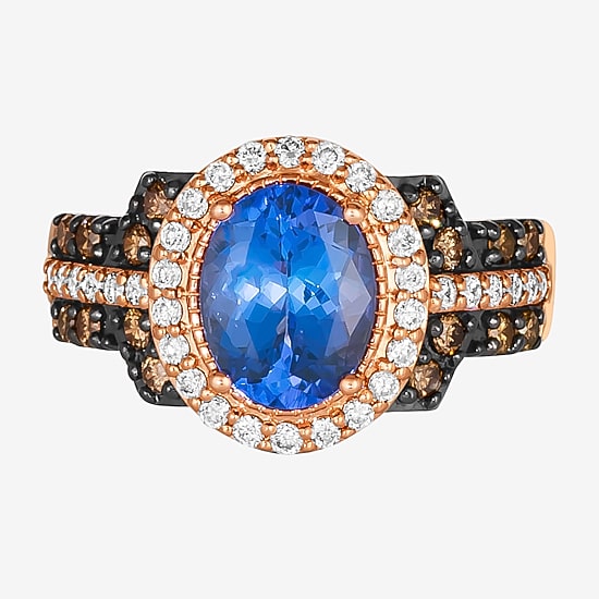 Le Vian® Ring featuring 7/8 CT. Neopolitan Opal™ 1/3 CT. Chocolate Diamonds® 1 3/8 CT. Nude Diamonds™ set in 14K Strawberry Gold®