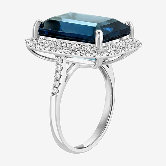 Effy Final Call Genuine Blue Topaz & 1/2 CT. T.W. Natural Diamond