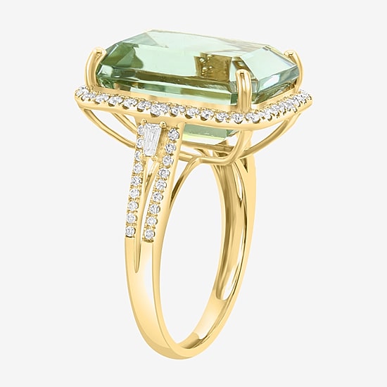 Effy Final Call Limited Quantities! Womens 1/2 CT. T.W. Genuine Green Amethyst 14K Gold Cocktail Ring
