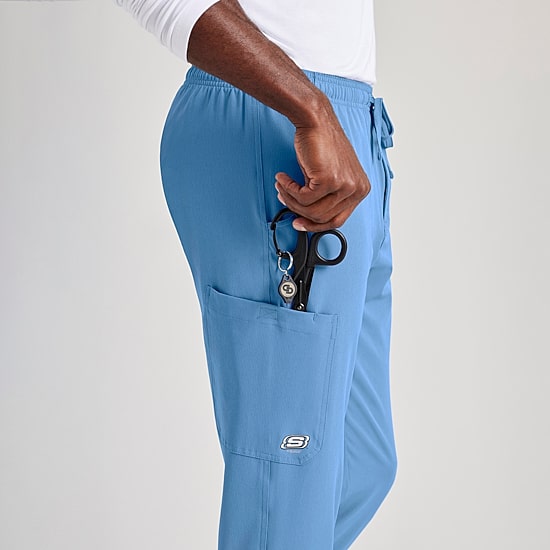 Skechers Skp572 Structure 3-Pocket Jogger Mens Tag Free Stretch Fabric Moisture Wicking Scrub Pant
