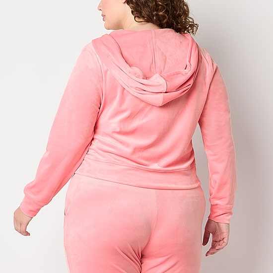 Juicy By Juicy Couture Womens Juniors Plus Midweight Track Jacket