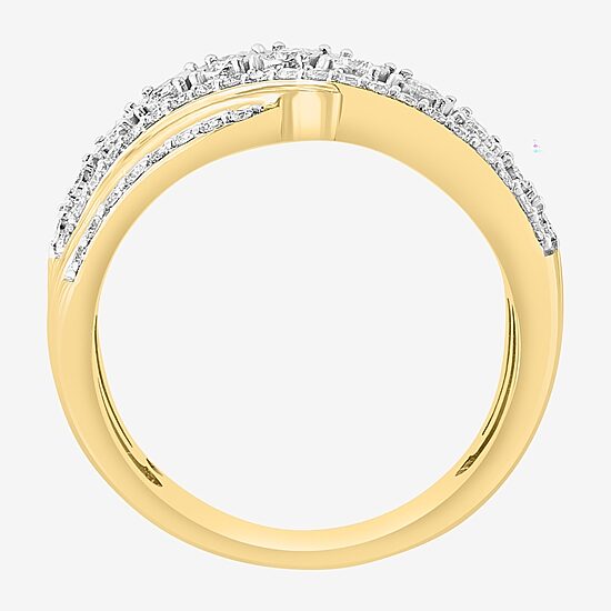 Effy Final Call Limited Quantities! Womens 5/8 CT. T.W. Natural White Diamond 14K Two Tone Gold Band