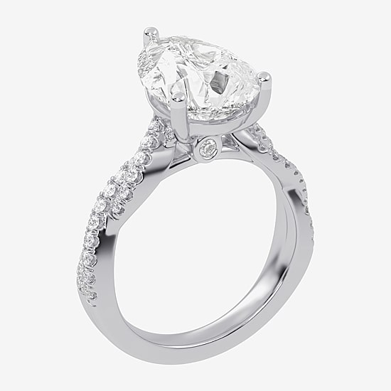 (G-H / Vs2-Si1) Womens 5 1/3 Ct. T.W. Lab Grown White Diamond 14K Gold Side Stone Engagement Ring