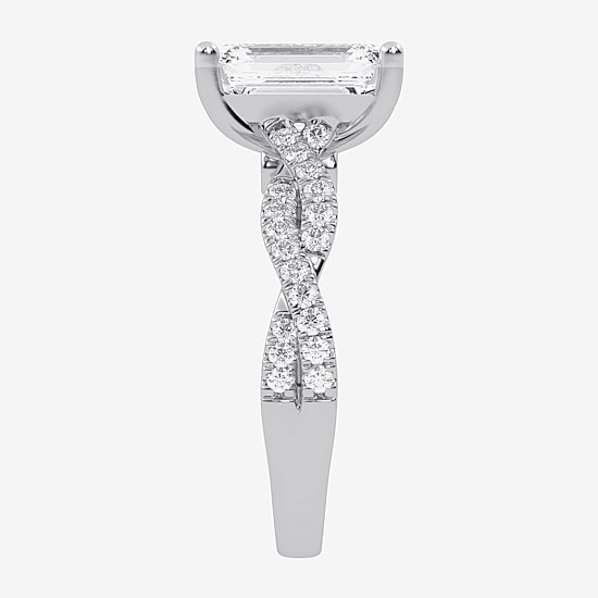 (G-H / Vs2-Si1) Womens 3 1/3 Ct. T.W. Lab Grown White Diamond 14K Gold Side Stone Engagement Ring