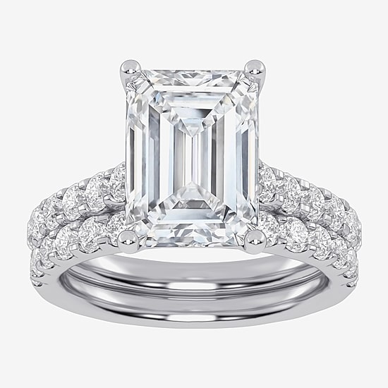 Signature By Modern Bride (G-H / Vs2-Si1) Womens 6 CT. T.W. Lab Grown White Diamond 14K Gold Side Stone Bridal Set