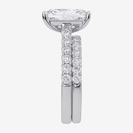 Signature By Modern Bride (G-H / Vs2-Si1) Womens 6 CT. T.W. Lab Grown White Diamond 14K Gold Side Stone Bridal Set