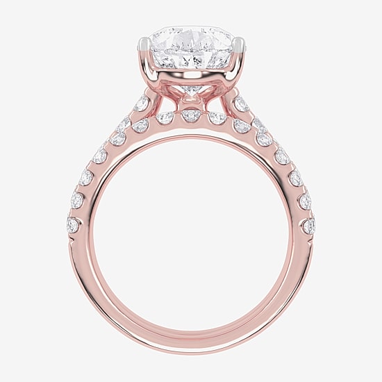 Signature By Modern Bride (G-H / Vs2-Si1) Womens 6 CT. T.W. Lab Grown White Diamond 14K Gold Side Stone Bridal Set