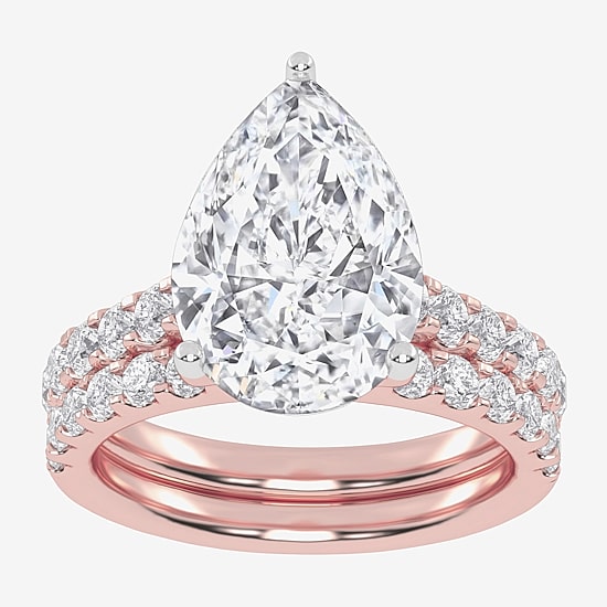 Signature By Modern Bride (G-H / Vs2-Si1) Womens 6 CT. T.W. Lab Grown White Diamond 14K Gold Side Stone Bridal Set