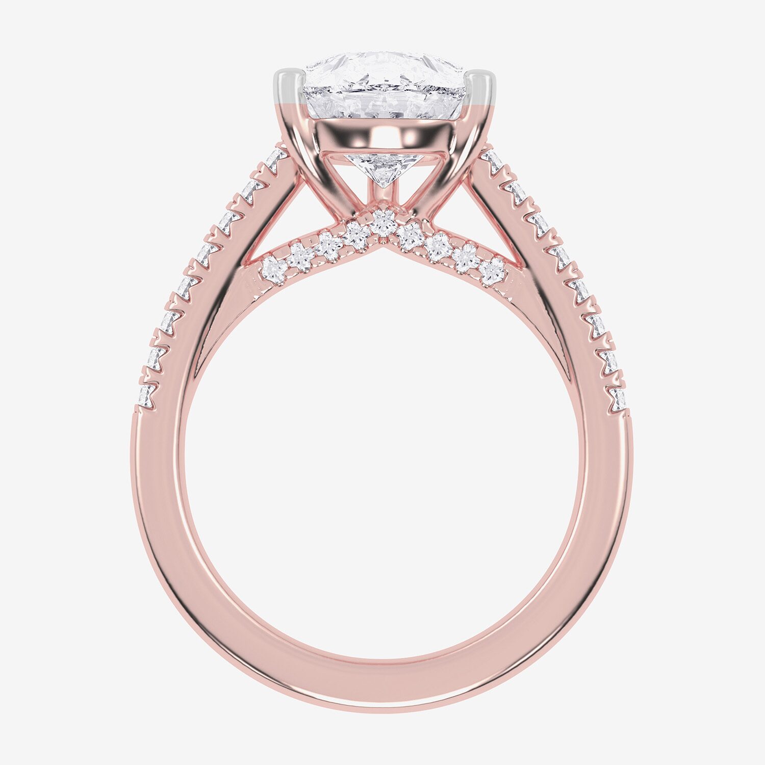 G-H / Vs2-Si1) Womens 1/3 Ct. T.W. Lab Grown White Diamond 14K Gold Pear Side Stone Engagement Ring