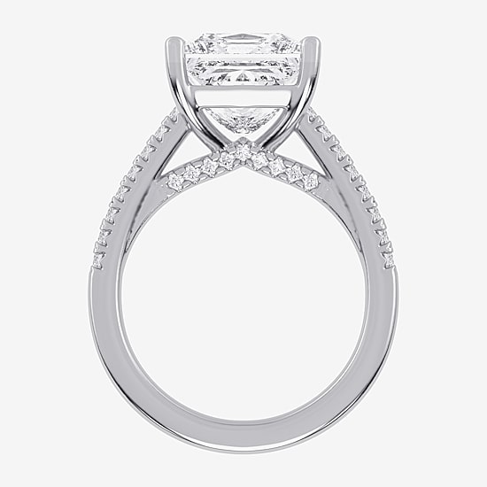 (G-H / Vs2-Si1) Womens 3 1/3 Ct. T.W. Lab Grown White Diamond 14K Gold Side Stone Engagement Ring