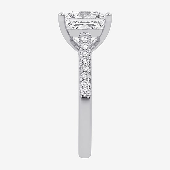 (G-H / Vs2-Si1) Womens 3 1/3 Ct. T.W. Lab Grown White Diamond 14K Gold Side Stone Engagement Ring