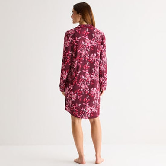 Liz Claiborne Womens Long Sleeve Nightshirt