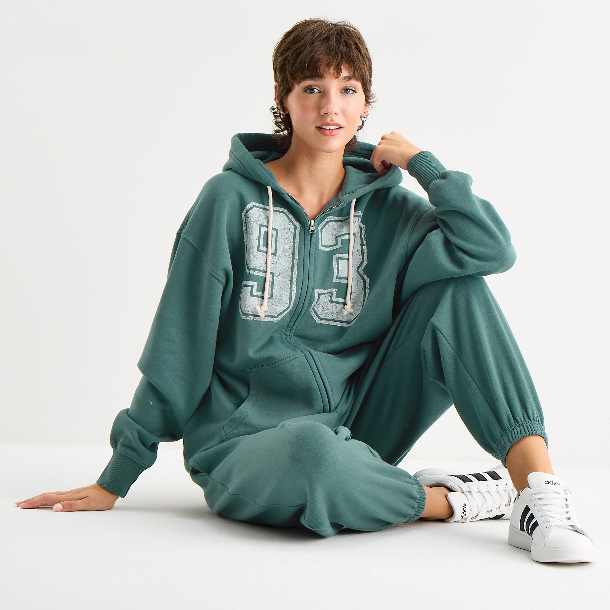 Arizona Womens Juniors Hooded Long Sleeve Sweatshirt
