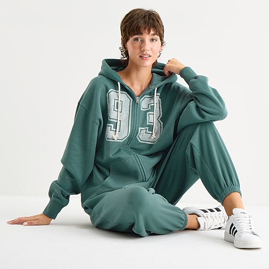 Arizona Womens Juniors Hooded Long Sleeve Sweatshirt
