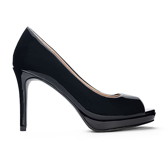 CL by Laundry Mild Womens Round Peep Toe Stiletto Heel Pumps