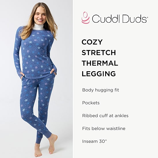 Cuddl Duds Cozy Stretch Tag Free Thermal Legging