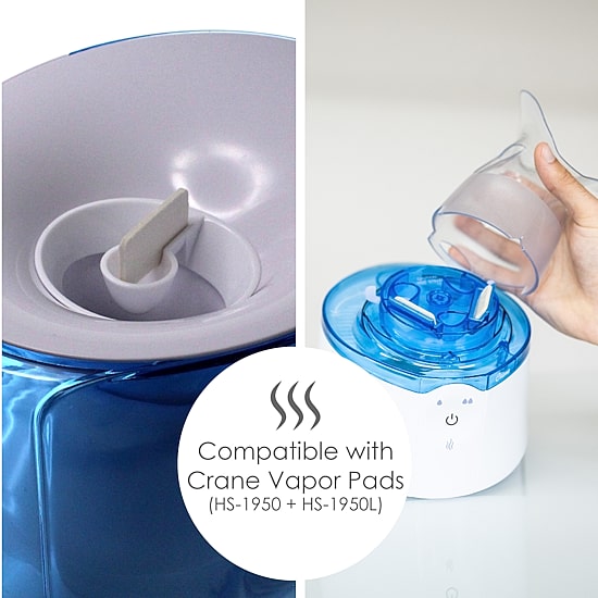 Crane 0.5 Gallon 2-In-1 Warm Mist Humidifier & Personal Steam Inhaler
