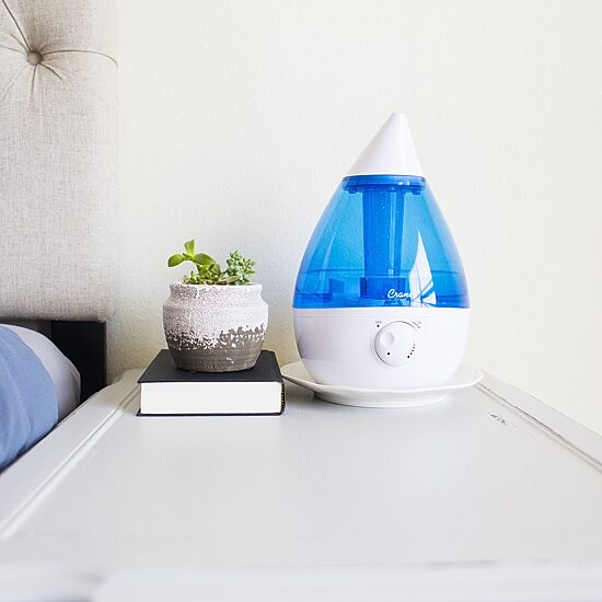 Crane Drop 1 Gallon Ultrasonic Cool Mist Humidifier - Blue/White