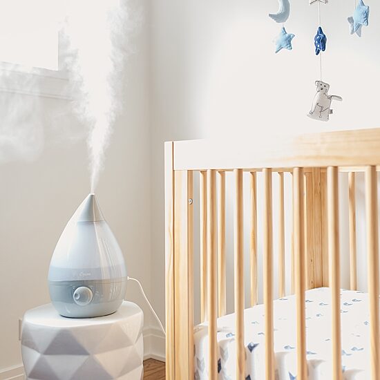 Crane Drop 1 Gallon Ultrasonic Cool Mist Humidifier - Grey