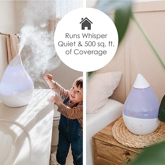 Crane 4-In-1 Top Fill 1 Gallon Cool Mist Humidifier with Sound Machine - White