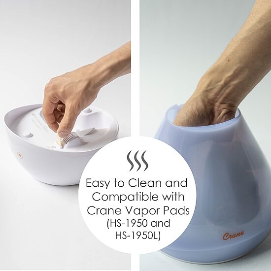 Crane 4-In-1 Top Fill 1 Gallon Cool Mist Humidifier with Sound Machine - White