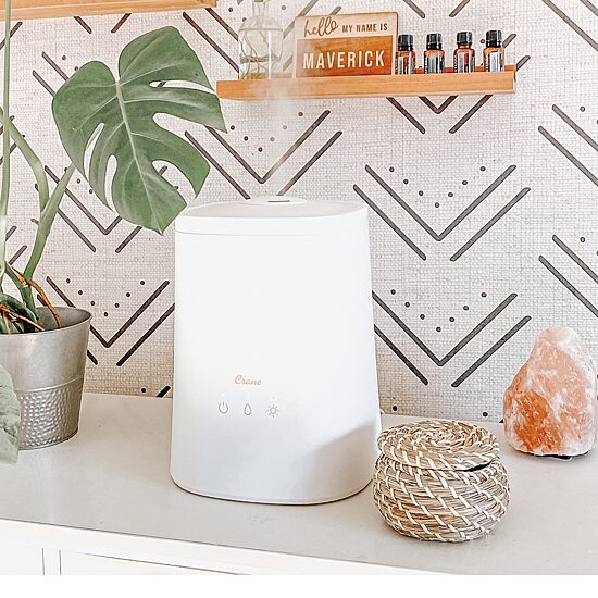 Crane 2-In-1 1.2 Gallon Ultrasonic Cool Mist Humidifier & Aroma Diffuser