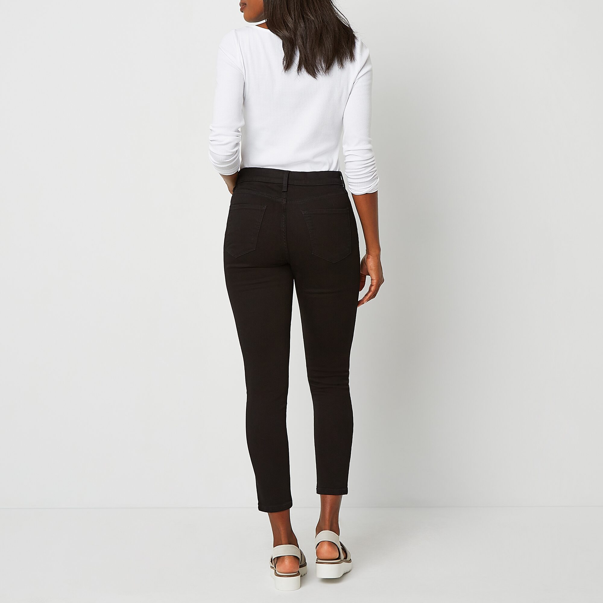 a.n.a. Womens High Rise Skinny Ankle Jean