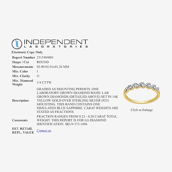 I Said Yes (H-I / I1) Womens 1/4 CT. T.W. Lab Grown White Diamond Sterling Silver Anniversary Wedding Band
