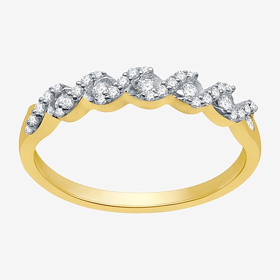 I Said Yes (H-I / I1) Womens 1/4 CT. T.W. Lab Grown White Diamond Sterling Silver Anniversary Wedding Band