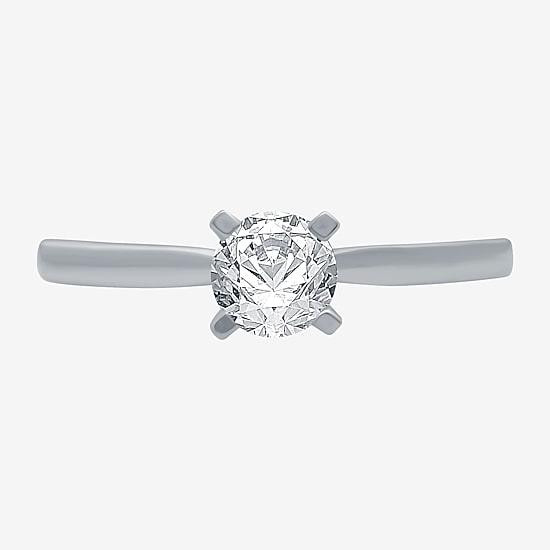 (H-I / I1) Womens 1/2 CT. Lab Grown White Diamond 10K Gold Round Solitaire Engagement Ring