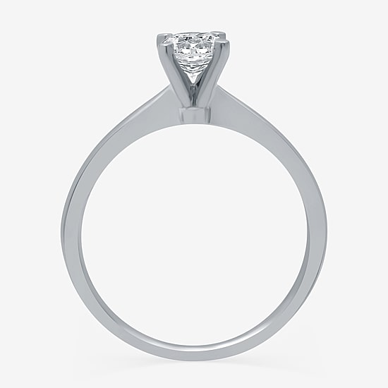 (H-I / I1) Womens 1/2 CT. Lab Grown White Diamond 10K Gold Round Solitaire Engagement Ring
