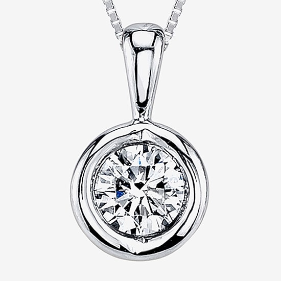 Sirena™ 1/12 CT. Natural Diamond 14K White Gold Pendant Necklace
