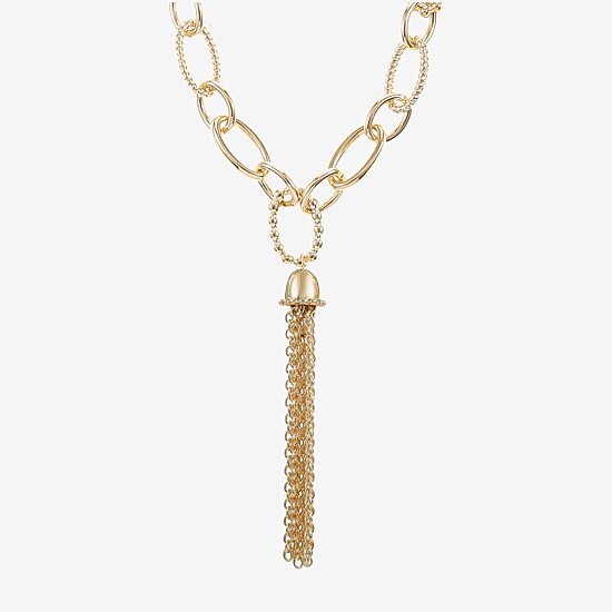 Liz Claiborne Tassel Womens 20 Inch Y Necklace