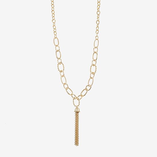 Liz Claiborne Tassel Womens 20 Inch Y Necklace