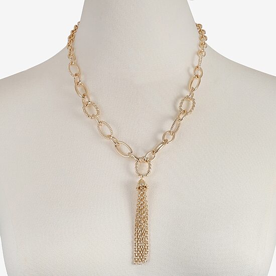 Liz Claiborne Tassel Womens 20 Inch Y Necklace