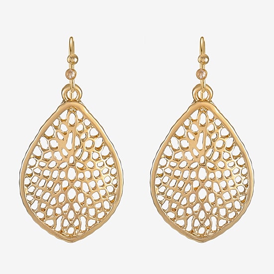 Liz Claiborne Filigree Womens Drop Earrings