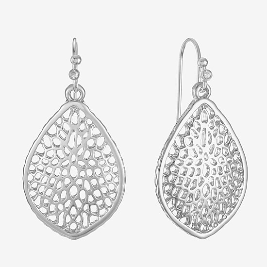 Liz Claiborne Filigree Womens Drop Earrings
