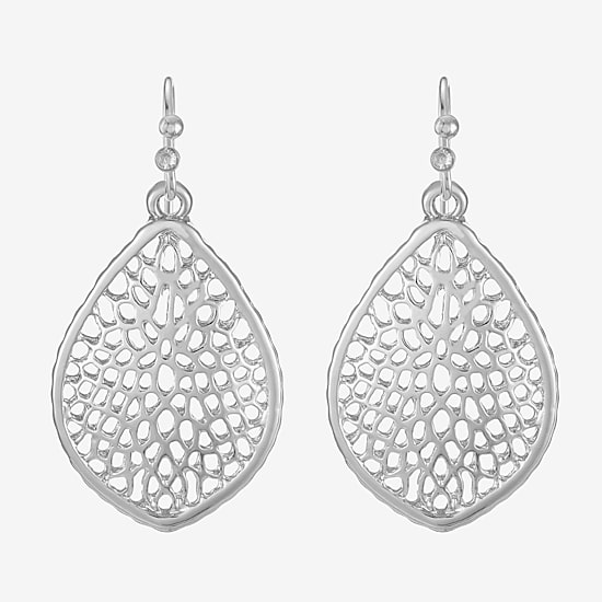 Liz Claiborne Filigree Womens Drop Earrings