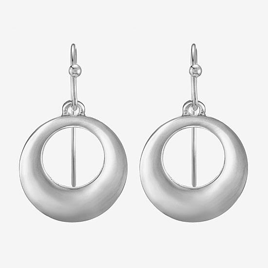 Liz Claiborne Womens Round Drop Earrings