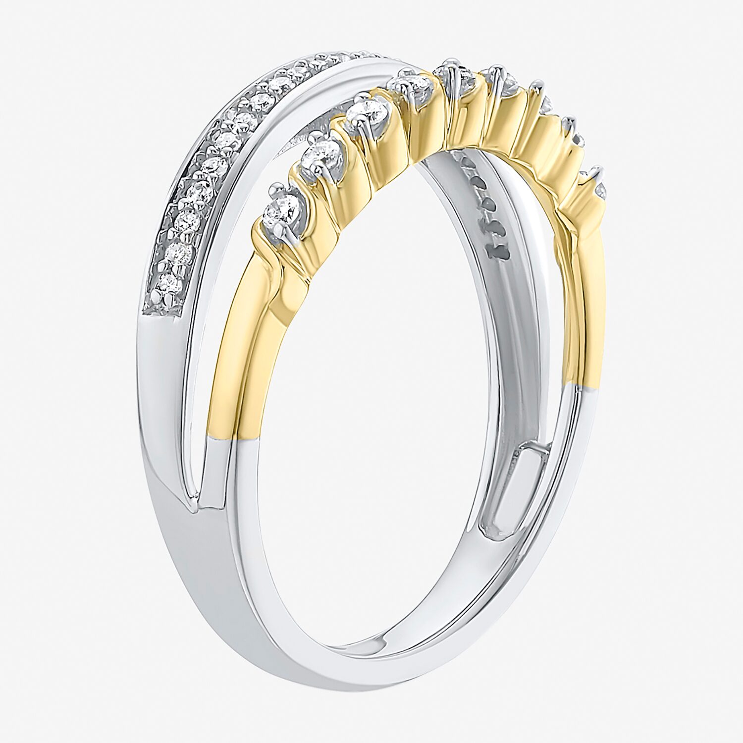 Womens 1/5 CT. Natural White Diamond 10K Gold Band