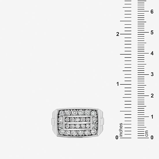Mens 1 1/2 CT. T.W. Natural White Diamond 10K Gold Fashion Ring