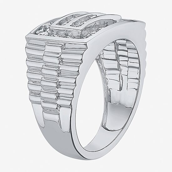 Mens 1 1/2 CT. T.W. Natural White Diamond 10K Gold Fashion Ring