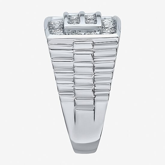 Mens 1 1/2 CT. T.W. Natural White Diamond 10K Gold Fashion Ring
