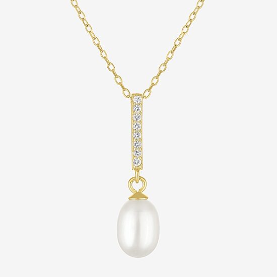 Yes, Please! Womens White Cultured Freshwater Pearl 2-pc. Pendant Necklace Set