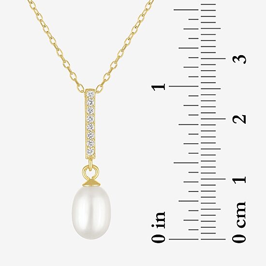 Yes, Please! Womens White Cultured Freshwater Pearl 2-pc. Pendant Necklace Set