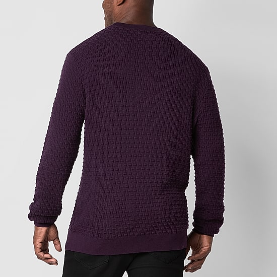 Shaquille O'Neal XLG™ Big and Tall Mens Long Sleeve Pullover Sweater