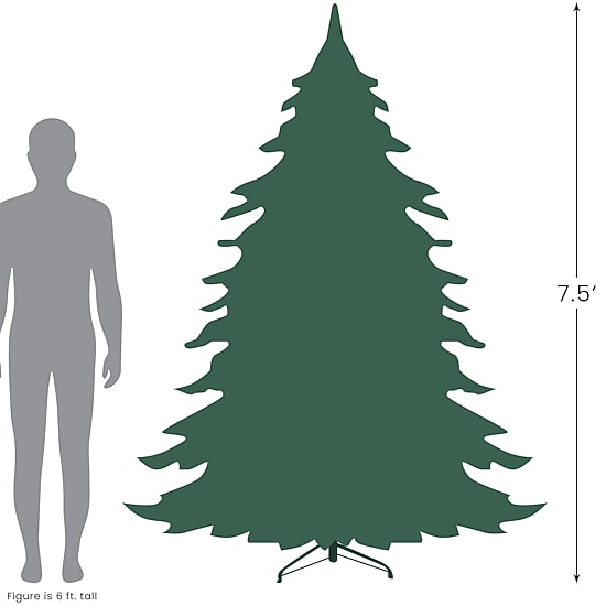 7.5 ft Pre-Lit Medium Mixed Cashmere Pine Artificial Christmas Tree - Clear Lights